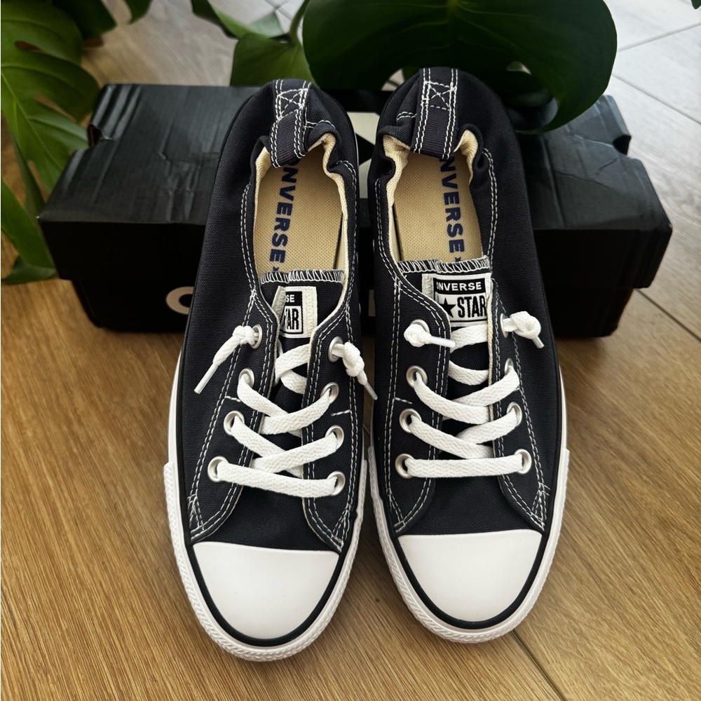 Converse Navy and White Canvas Shoes